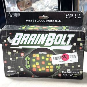 Brain Bolt Electronic Game - Light-Up Memory Game NEW Genius Gift